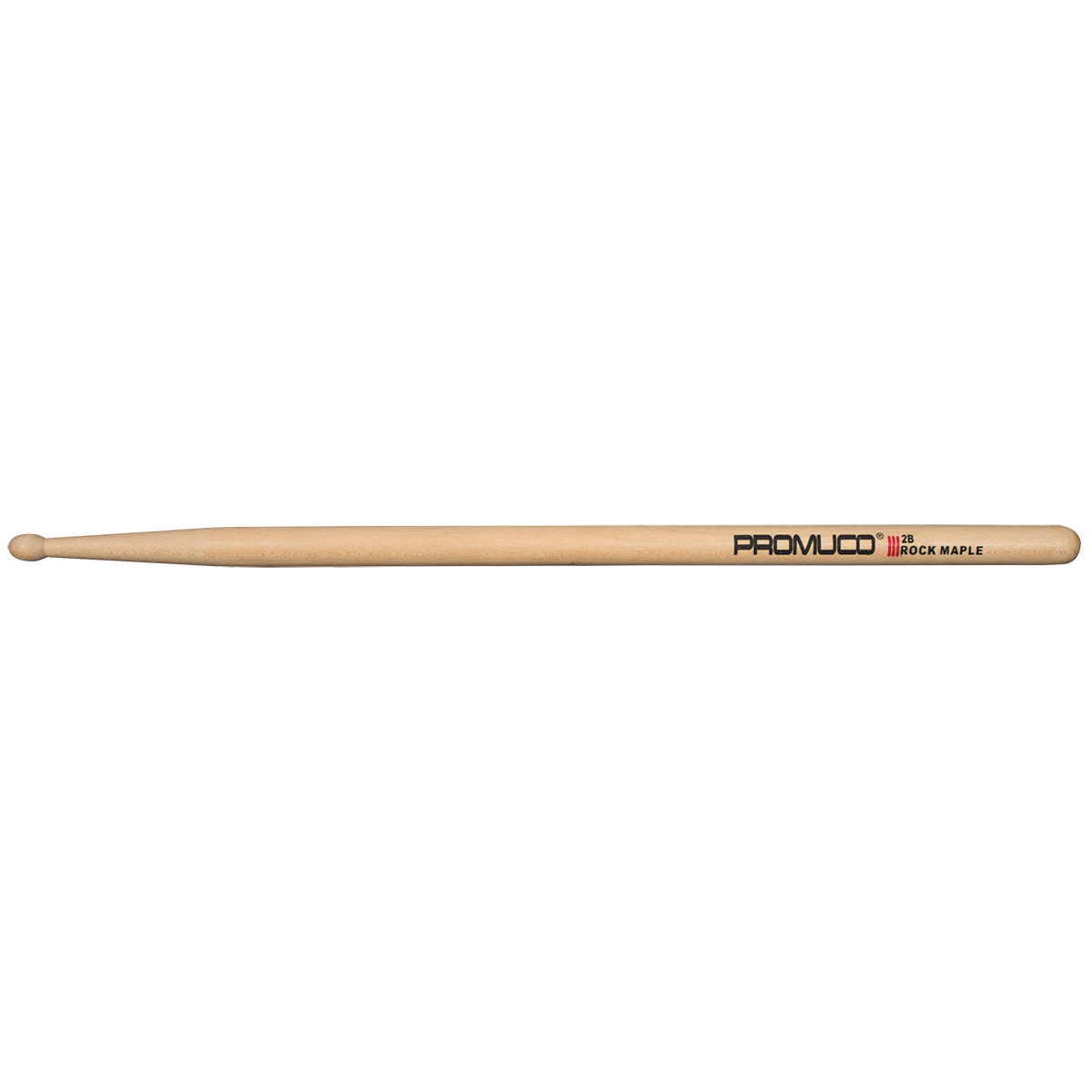 Promuco 18022B Rock Maple 2B Drumsticks with Wood Tip, 1.6cm Diameter, 40.6cm Length — view 2