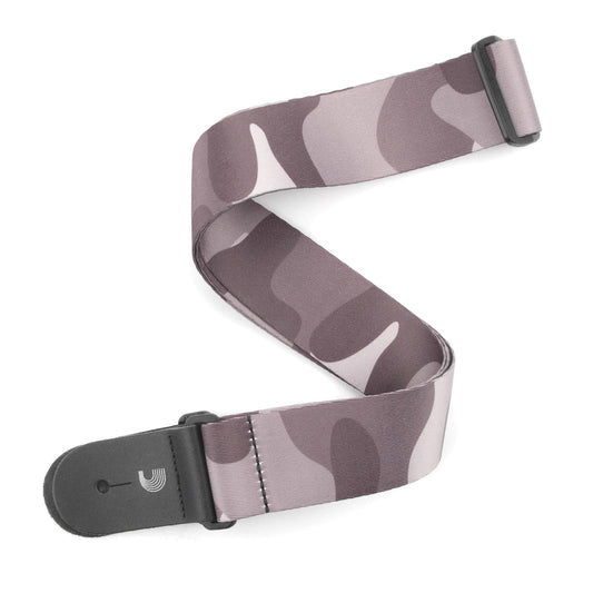 2 Inch Woven Guitar Strap, Camo - Black, by D'Addario