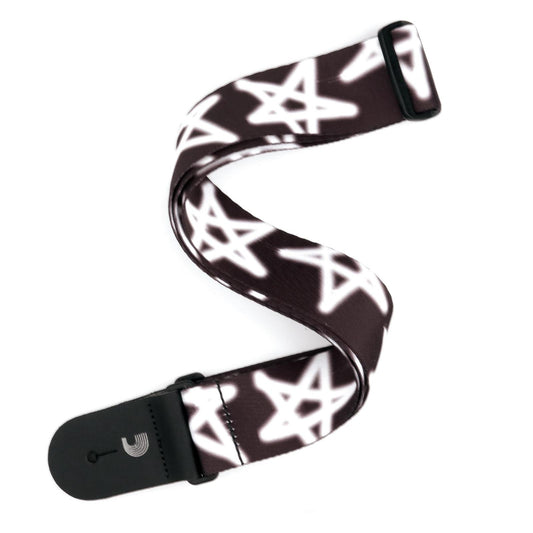Polyester Guitar Strap, Graffiti Stars, by D'Addario