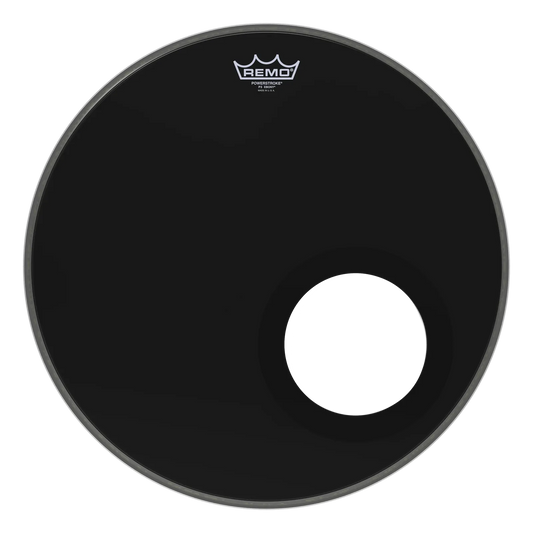Remo Powerstroke 3 18 Inch Ebony Bass Drum Head with Offset Hole