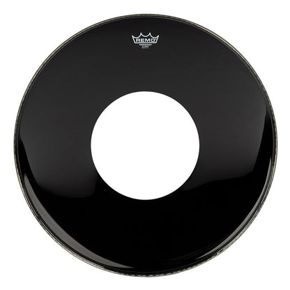 Remo P3-1020-CH Powerstroke 3 Ebony 20" Bass Drum Front Head with 8" Centre Hole — view 3