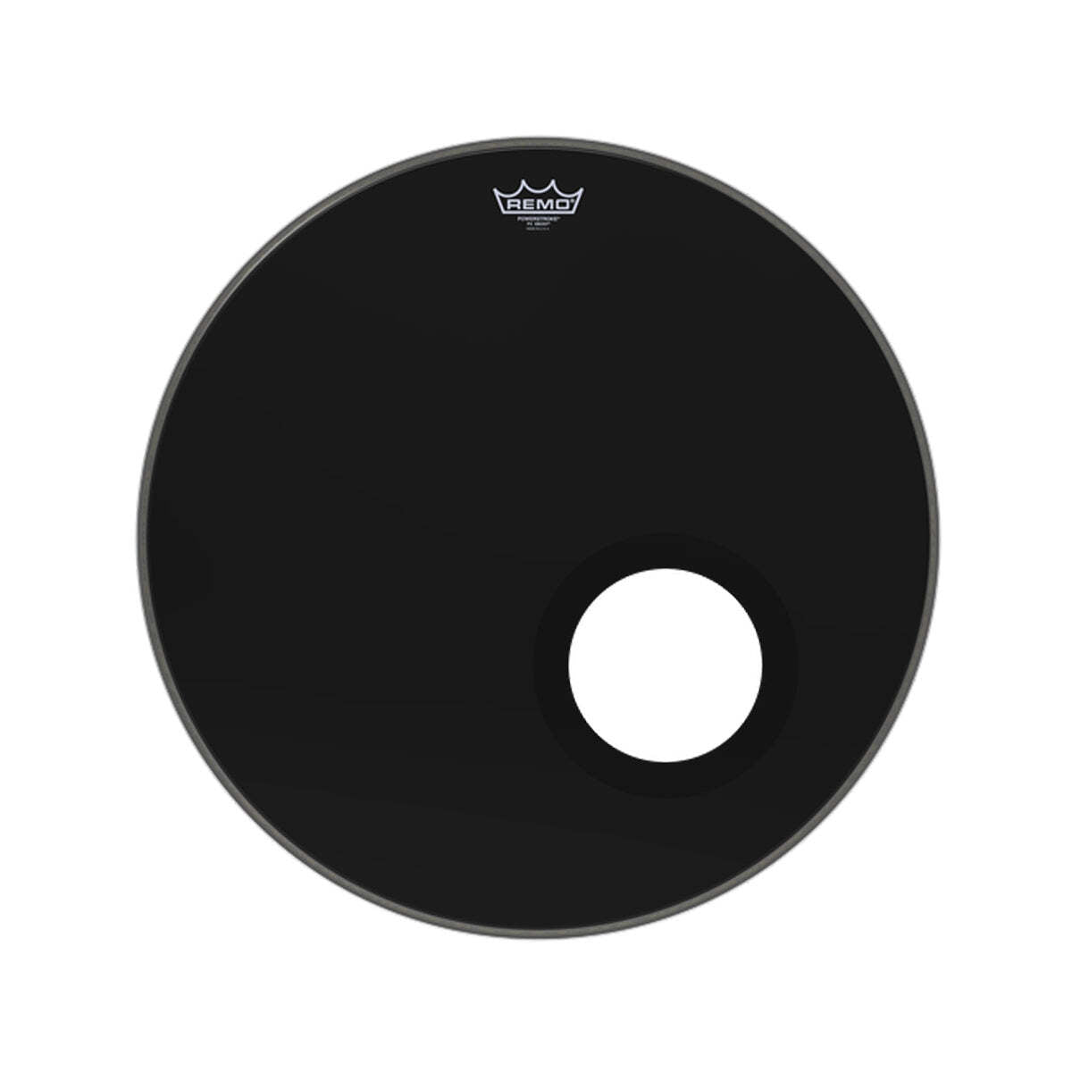 Remo P3-1022-ES-DM 22inch PS3 Powerstroke 3 w/ Black Dynamo Drum Head Skin