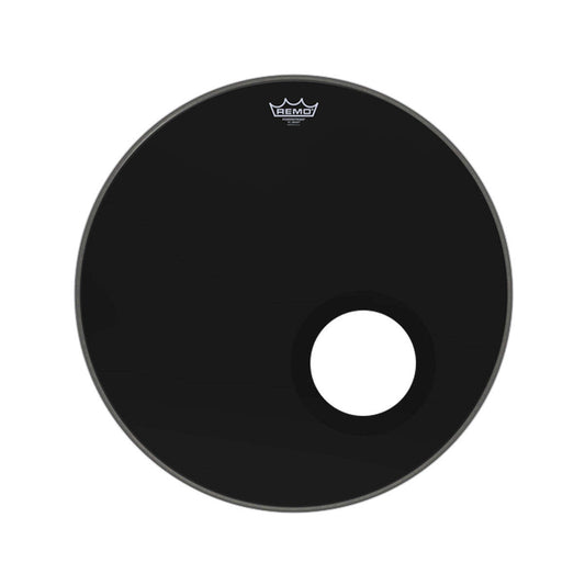 Remo P3-1022-ES-DM 22inch PS3 Powerstroke 3 w/ Black Dynamo Drum Head Skin