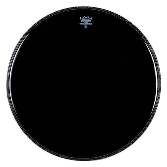 Remo 24" Powerstroke 3 Ebony w/ 5" Black Dynamo