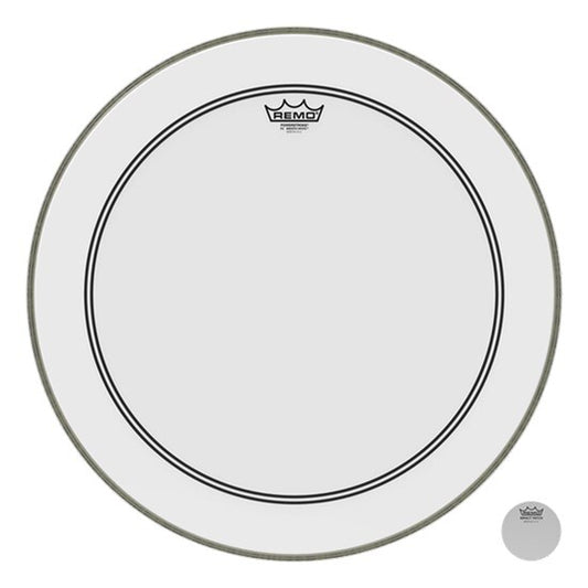 Remo P3-1222-C2 Powerstroke 3 Smooth White with Impact Patch, 22"