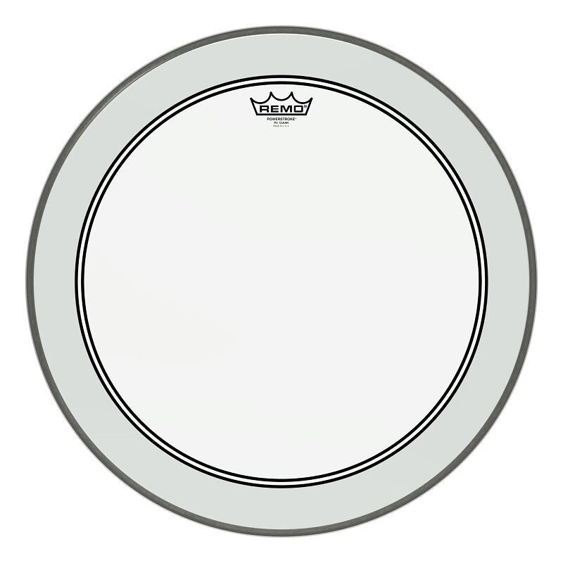 Remo Powerstroke 3 Series Bass Drum Head - 20" Clear No Stripe