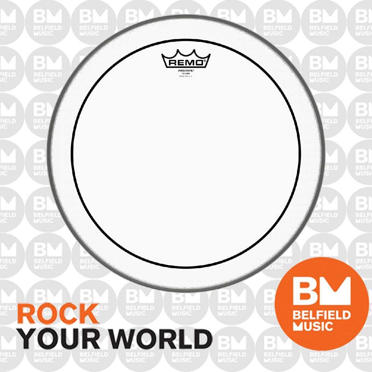Remo Powerstroke 3 Series Bass Drum Head - 24" No Stripe Clear — view 6
