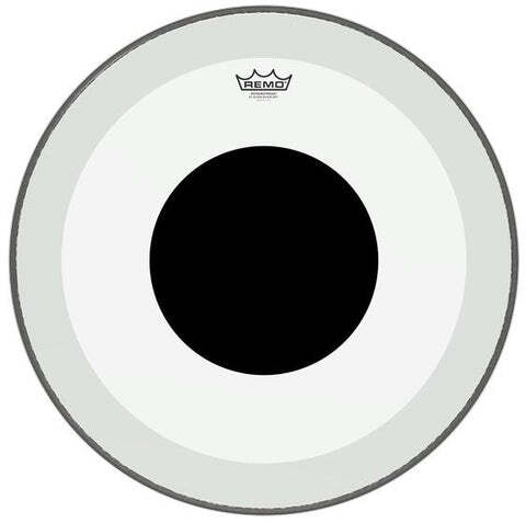 Remo Powerstroke 3 Clear 24” w/ Black Dot Bass Drumhead