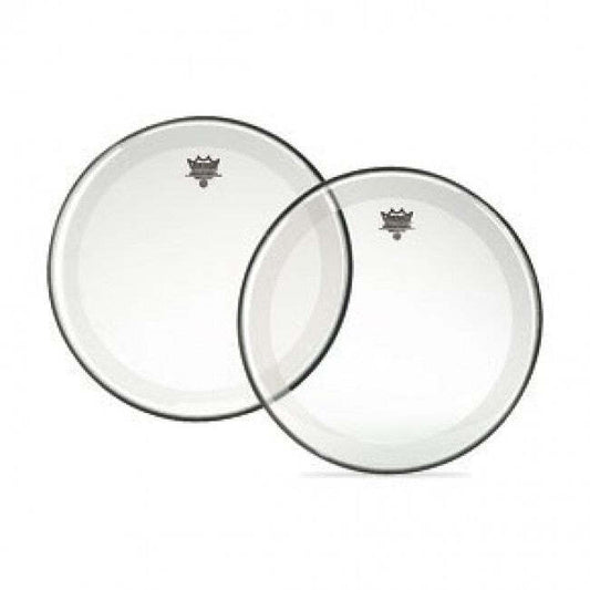 Remo P4-1324-C2 Powerstroke 4 Bass Drum Head Skin 24 Inch Clear 24'' PS4 With Falam Patch