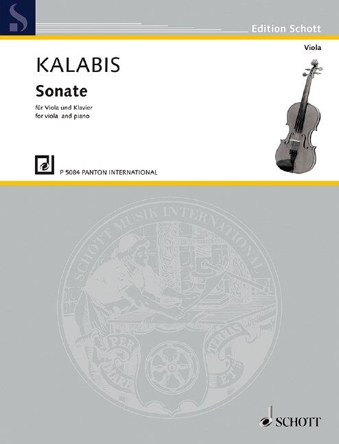 Kalabis - Sonata Op. 84 for Viola and Piano, 40 Pages, Panton Publisher