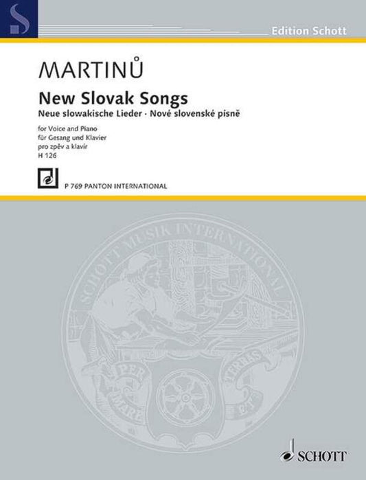 Martinu - New Slovakian Songs Voice/Piano (Panton)