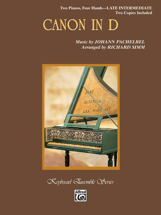 Canon in D Late Intermediate Piano Sheet Music 2P4H