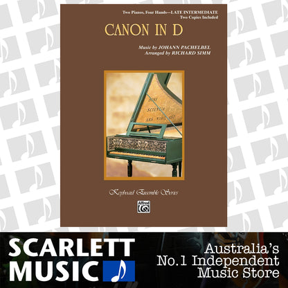 Canon in D Late Intermediate Piano Sheet Music 2P4H — view 2