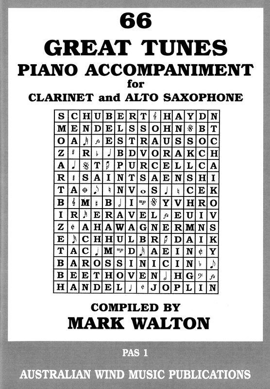 66 Great Tunes Piano Accompaniment for Clarinet & Alto Saxophone