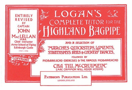 Logans Complete Bagpipe Tutor by Paterson's Publications