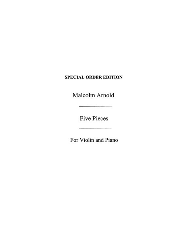 Arnold 5 Pieces Op.84 Violin And Piano(Arc Book