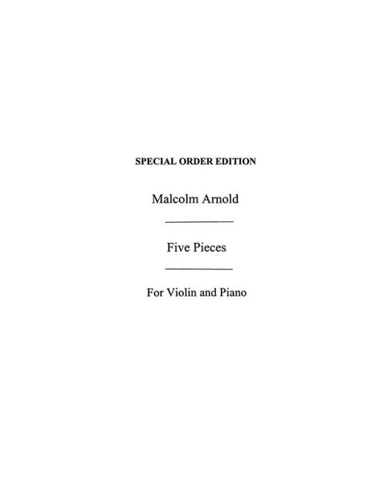Arnold 5 Pieces Op.84 Violin And Piano(Arc Book