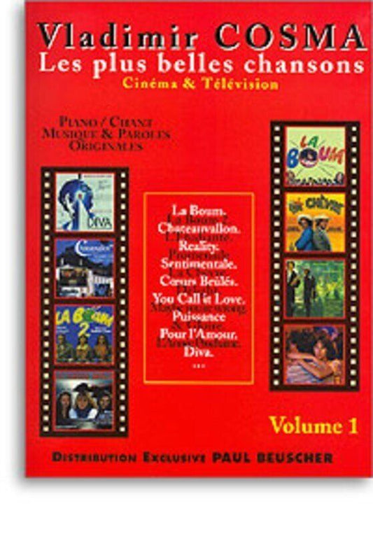 Songs from Cinema and TV Book 1 by Vladimir Cosma - Piano & Vocal Songbook for Voice