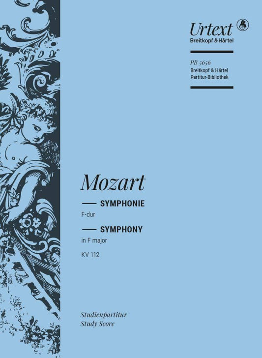 Mozart Symphony No 13 in F Major K 112 Study Score by Breitkopf & Härtel, 24 Pages, Orchestra Edition