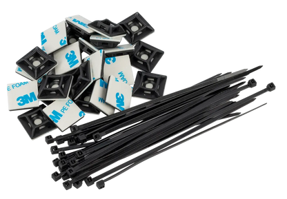 Xtreme Cable Management Kit for Pedal Boards with Ties and Mounts