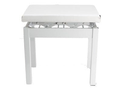 Casio Adjustable White Piano Bench with Heavy Duty Metal Construction and Padded Leather Look Seat — view 2