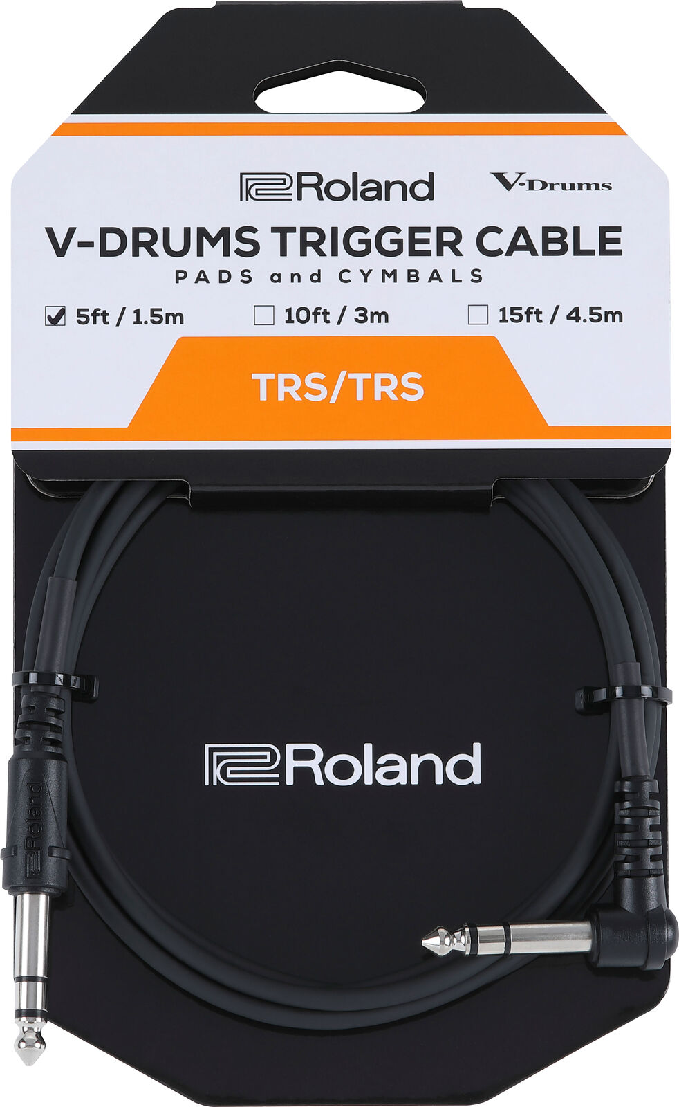 ROLAND PCS-10-TRA 10ft V-Drums Trigger Cable - High-Quality Connection for V-Pads & V-Cymbals, Right-Angle Design — view 4