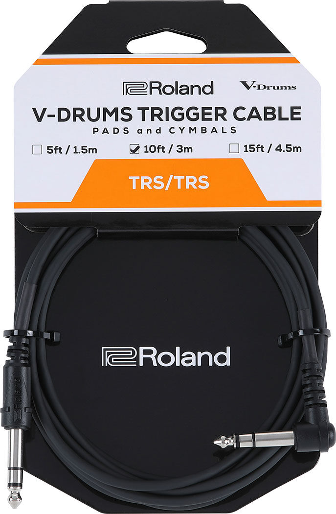 ROLAND PCS-15-TRA 15ft V-Drums Trigger Cable - High-Quality Connection for V-Pads & V-Cymbals, Low-Profile Right-Angle Connector — view 5