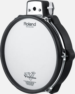 ROLAND PDX-100 V-Pad 10" - Lightweight Mesh Head, Dual-Trigger Sensor, Tensionable Head, Metal Rim, Versatile Dual-Mounting for V-Drums