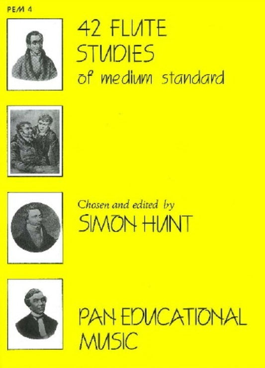 42 Flute Studies Of Medium Standard Ed Hunt (Softcover Book)
