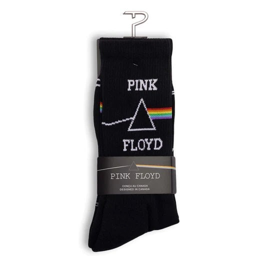 Perris Licensed Pink Floyd Dark Side of the Moon Large Crew Socks - Black (1 Pair)