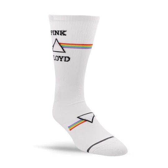 Perris Licensed Pink Floyd "Dark Side of the Moon" Large Crew Socks - White (1 Pair) — view 2