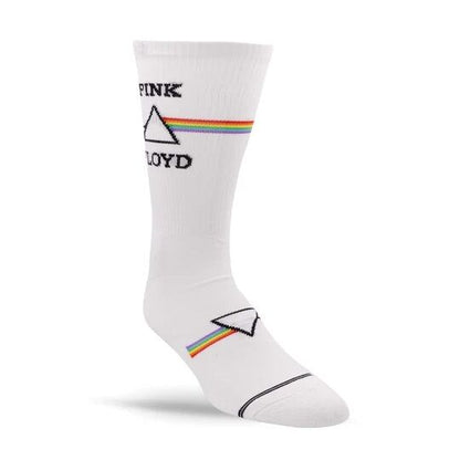 Perris Licensed Pink Floyd "Dark Side of the Moon" Large Crew Socks - White (1 Pair) — view 2