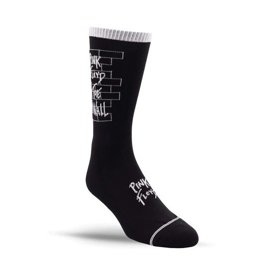 Perris Licensed Pink Floyd "The Wall" Large Crew Socks in Black - 1 Pair — view 2