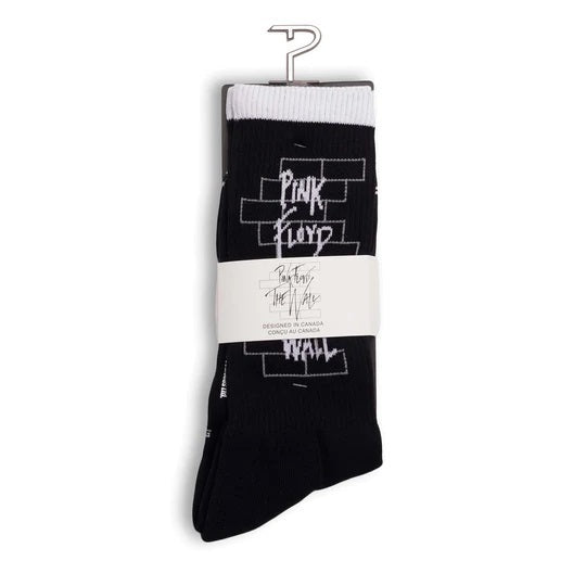 Perris Licensed Pink Floyd "The Wall" Large Crew Socks in Black - 1 Pair