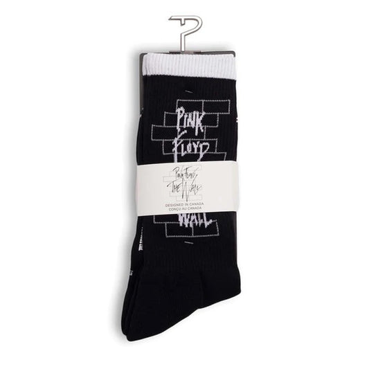 Perris Licensed Pink Floyd "The Wall" Large Crew Socks in Black - 1 Pair