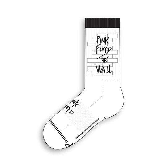 Perris Licensed Pink Floyd "The Wall" Large White Crew Socks (1 Pair) — view 2