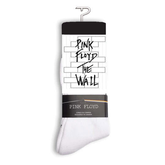 Perris Licensed Pink Floyd "The Wall" Large White Crew Socks (1 Pair)
