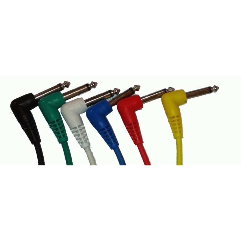 UXL 6 Pack 1ft Patch Cable with Right Angle Plugs