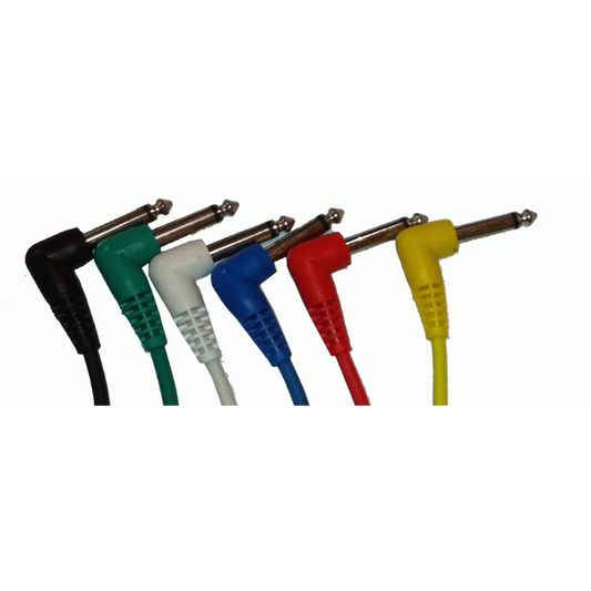 UXL 6 Pack 1ft Patch Cable with Right Angle Plugs
