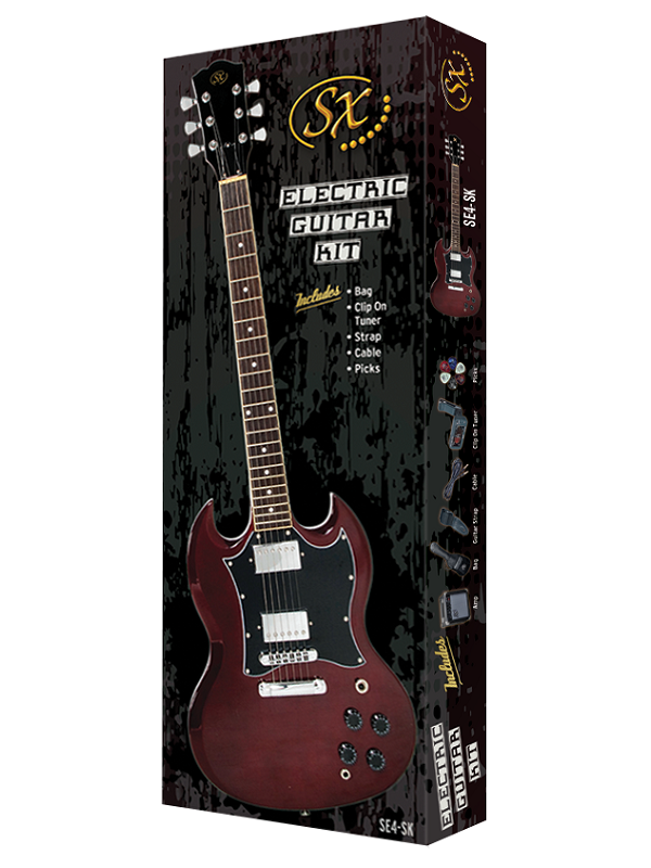 SX PKSE4SK SG-Style Electric Guitar Pack with Amp, Tuner, Gig Bag, Strap, Picks, Lead, and Online Lessons — view 6