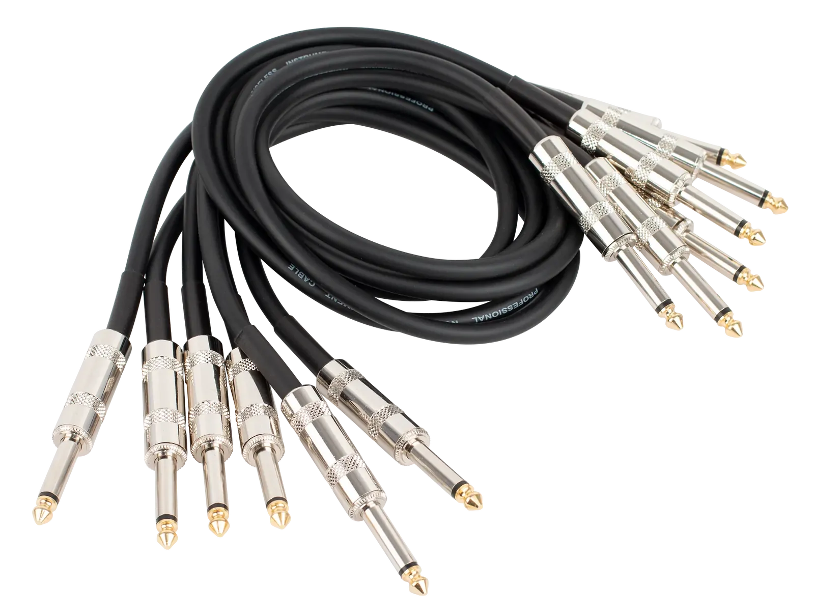 Australasian 002 FT Rock Leads Patch Cable - Black Chrome Straight