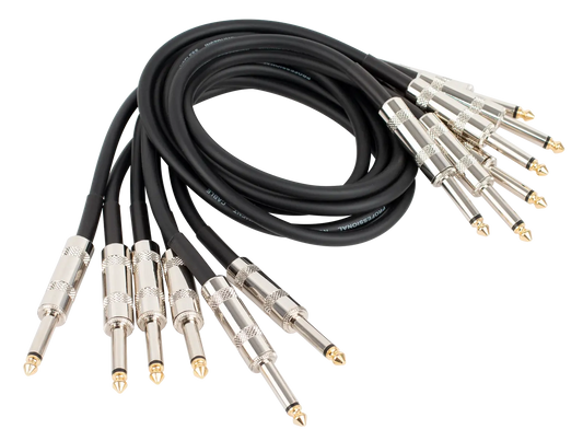 Australasian 002 FT Rock Leads Patch Cable - Black Chrome Straight