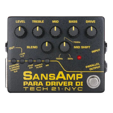 SansAmp Para Driver DI V2 with Rumble Filter and Air - Acoustic, Electric, Bass Guitar Preamp and DI