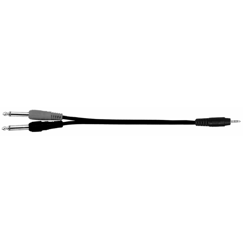 UXL 2 Meter 3.5mm Stereo Jack to 2x Mono 6.3mm Jacks — view 2