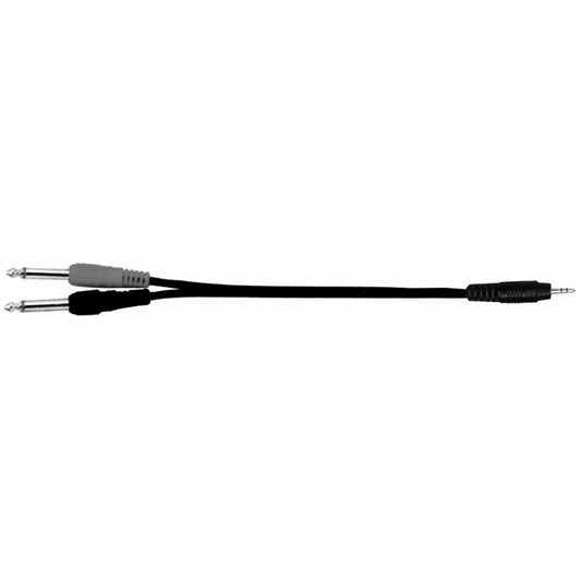 UXL 2 Meter 3.5mm Stereo Jack to 2x Mono 6.3mm Jacks