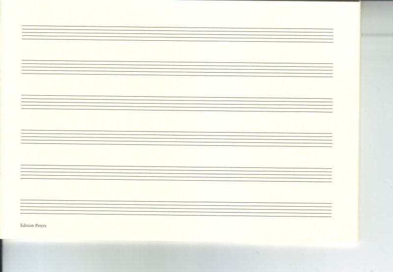 Peters Music Writing Book — 6-Stave Manuscript (Edition Peters)