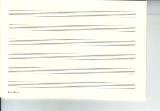 Peters Music Writing Book — 6-Stave Manuscript (Edition Peters)