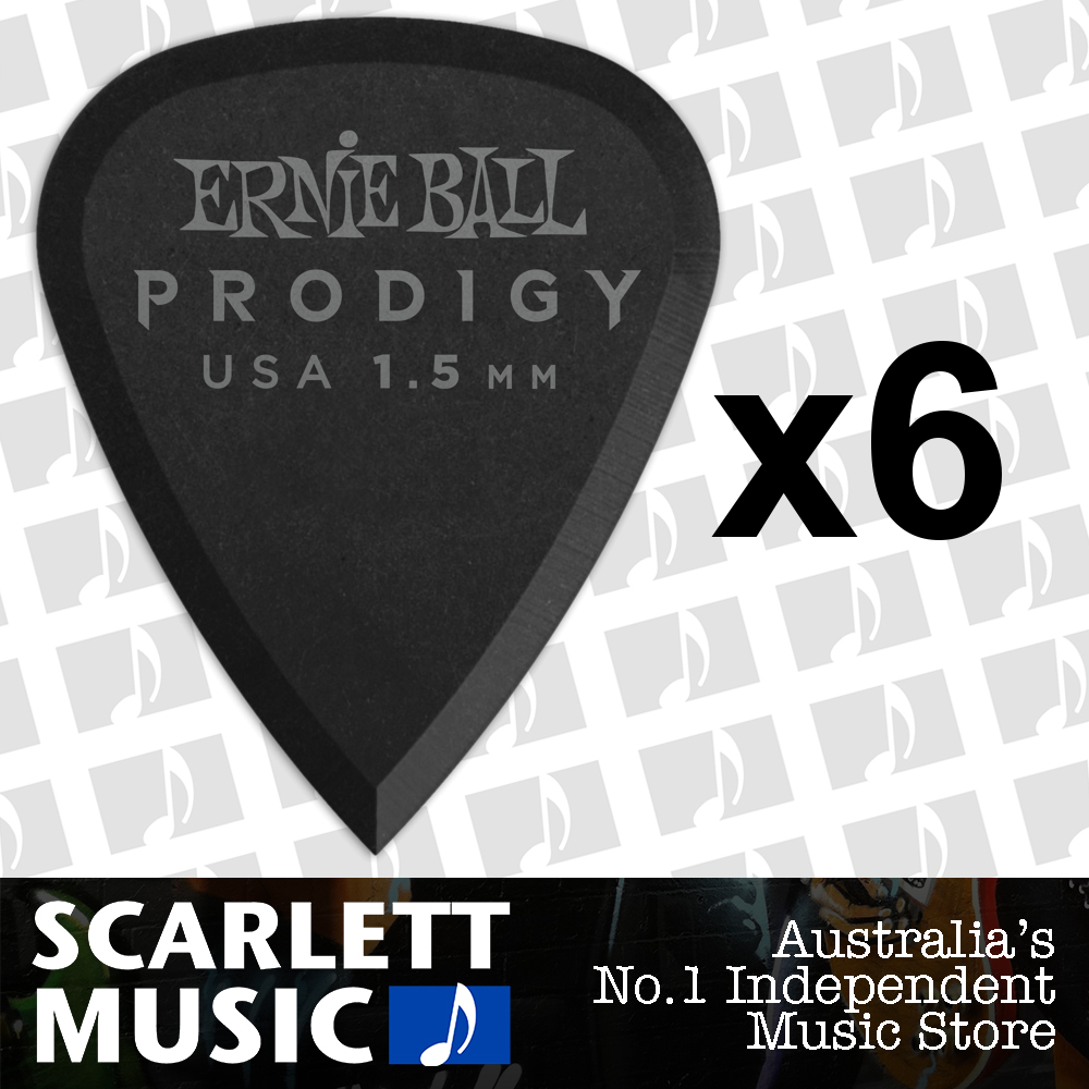 Ernie Ball 9199 Prodigy Derlin Picks Black 1s Standard 1.5mm (6 Pack) — view 2