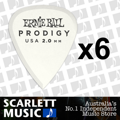Ernie Ball 9202 Prodigy Derlin Picks White 1s Standard 2.0mm (6 Pack) — view 2