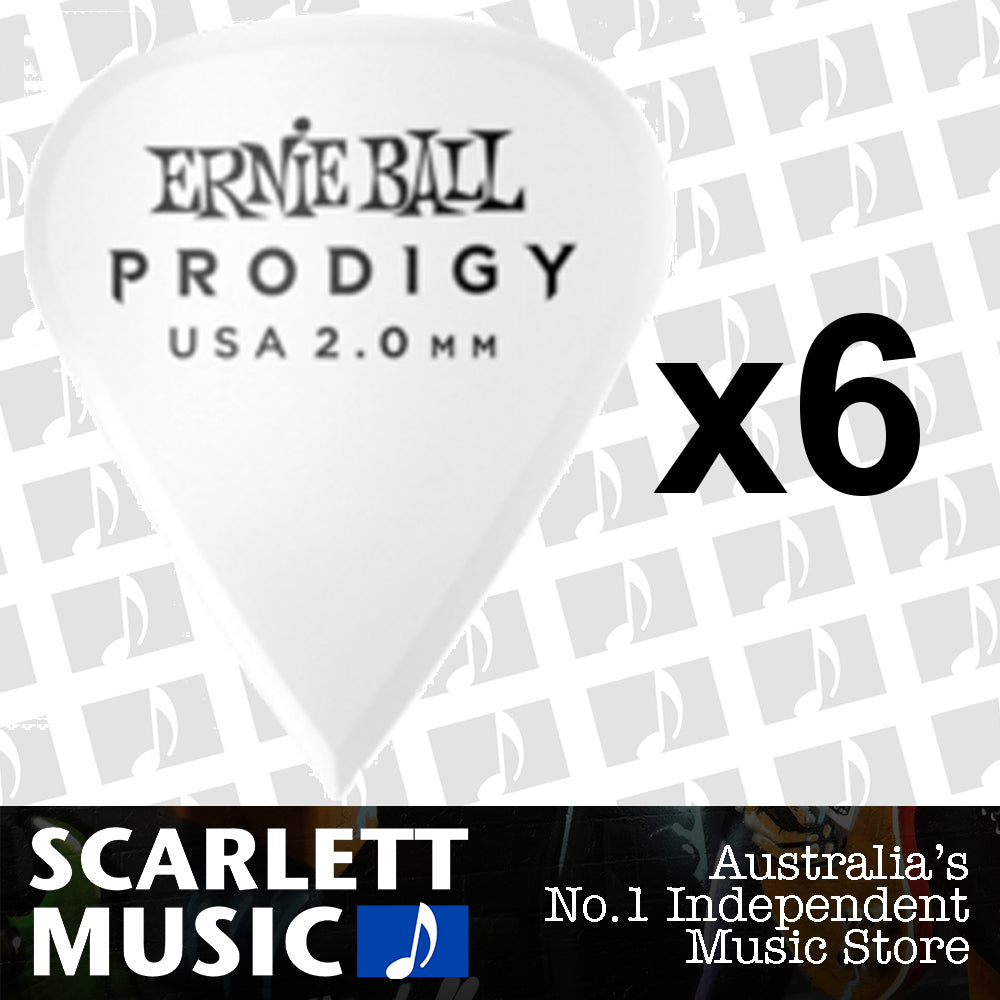 Ernie Ball 9341 Prodigy Picks Sharp 2.0mm White (6 Pack) — view 2